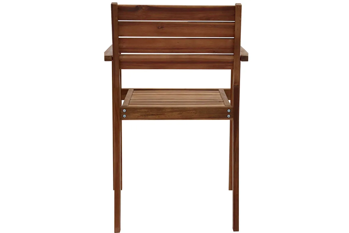 Miliboo Chaise De Jardin-Fauteuils de jardin empilables en bois massif (lot de 2) CANOPEE