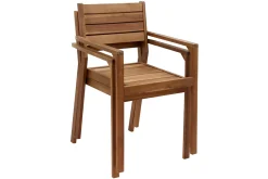 Miliboo Chaise De Jardin-Fauteuils de jardin empilables en bois massif (lot de 2) CANOPEE