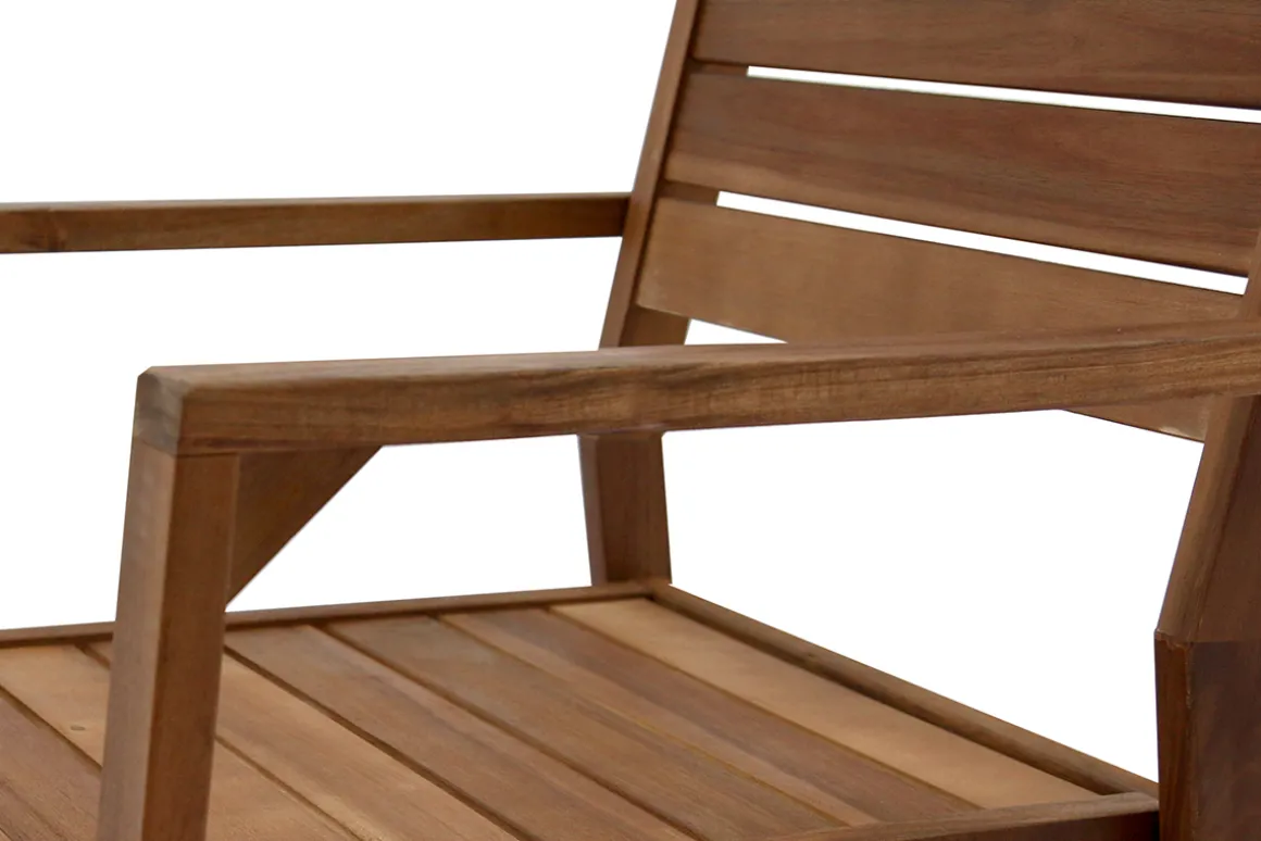 Miliboo Chaise De Jardin-Fauteuils de jardin empilables en bois massif (lot de 2) CANOPEE