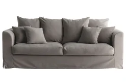 Miliboo Canapé Design|Voir Tous Les Canapés-Housse de canapé en tissu gris foncé FEVER HOUSSE