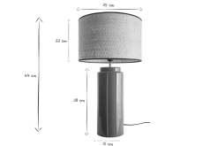 Miliboo Lampe À Poser|Lampe À Poser-Lampe à poser en céramique émaillée terracotta et abat-jour en raphia naturel H64 cm MAJES