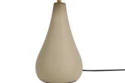 Miliboo Lampe À Poser|Lampe À Poser-Lampe à poser taupe en céramique mate et abat-jour en raphia H49 cm PYRUS