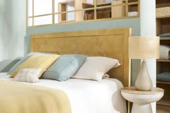 Miliboo Lampe À Poser|Lampe À Poser-Lampe à poser taupe en céramique mate et abat-jour en raphia H49 cm PYRUS