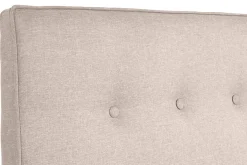 Miliboo Lit Adulte-Lit 2 places 160x200 cm avec tête de lit en tissu beige LEONCE