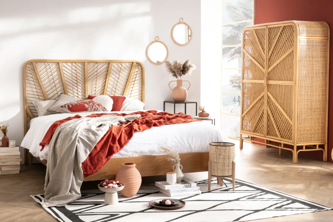 Miliboo Lit Adulte-Lit 2 places 160x200 cm bois clair AYO