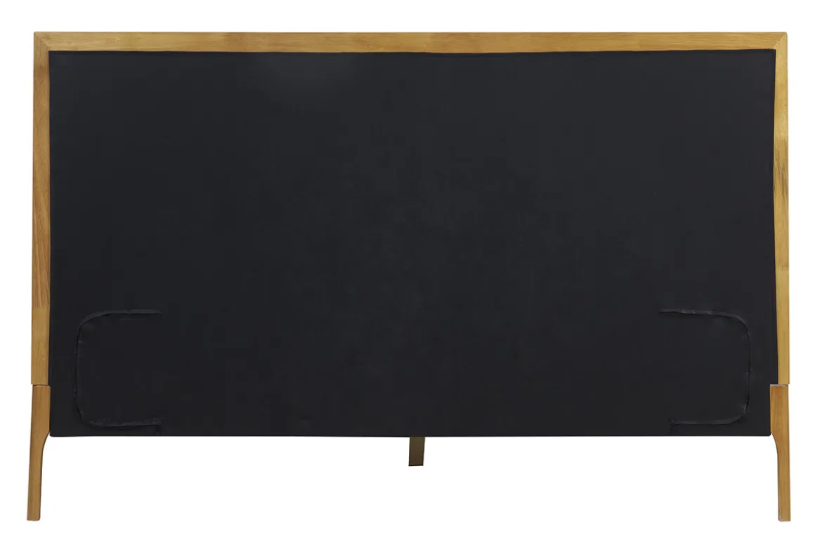 Miliboo Lit Adulte-Lit 2 places 160x200 cm en bois clair et tissu gris clair RONN