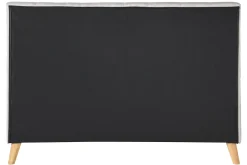 Miliboo Lit Adulte-Lit 2 places 160x200 cm en bois et tissu beige LYNN