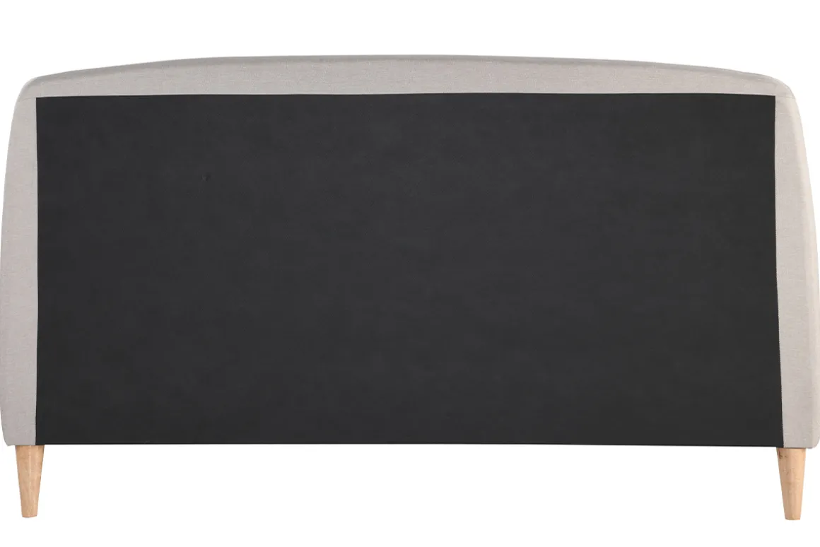 Miliboo Lit Adulte-Lit 2 places 140x200 cm en tissu beige NIELS