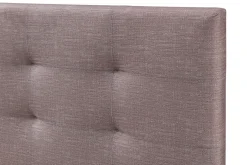 Miliboo Lit Adulte-Lit 2 places 160x200 cm en tissu camel capitonné MARQUISE