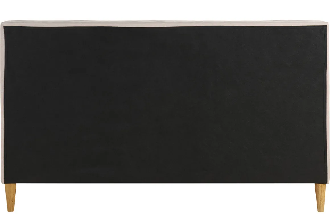 Miliboo Lit Adulte-Lit 2 places 160x200 cm en tissu beige DIANE