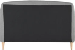 Miliboo Lit Adulte-Lit 2 places 140x200 cm en tissu gris NIELS