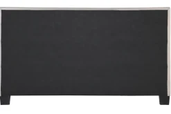 Miliboo Lit Adulte-Lit 2 places 160x200 cm en tissu lin beige capitonné MARQUISE