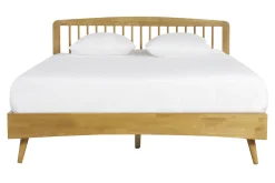 Miliboo Lit Adulte-Lit 2 places 160x200 en bois TERRY