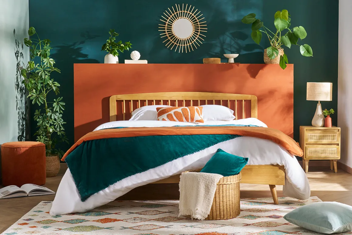 Miliboo Lit Adulte-Lit 2 places 160x200 en bois TERRY