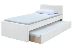 Miliboo Lit Enfant|Lit Enfant-Lit gigogne blanc mat 90x190 cm MACCO