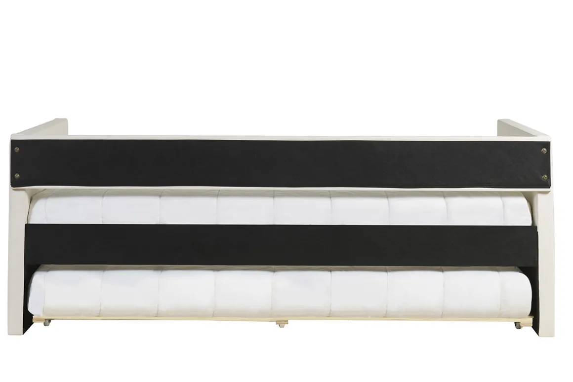 Miliboo Lit Adulte|Lit Enfant-Lit gigogne blanc 90x190 cm ELIE