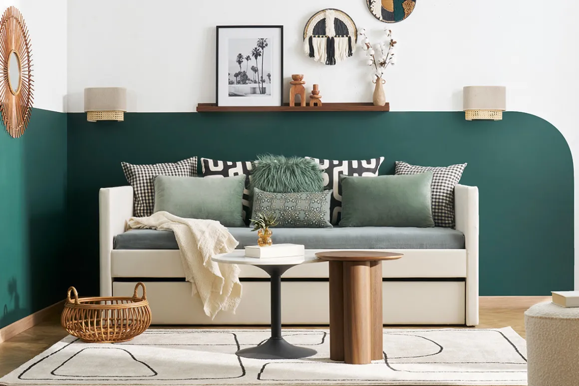 Miliboo Lit Adulte|Lit Enfant-Lit gigogne blanc 90x190 cm ELIE