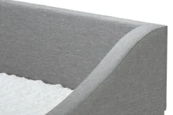 Miliboo Lit Adulte|Lit Enfant-Lit gigogne en tissu gris clair 90x190 cm BEKKER