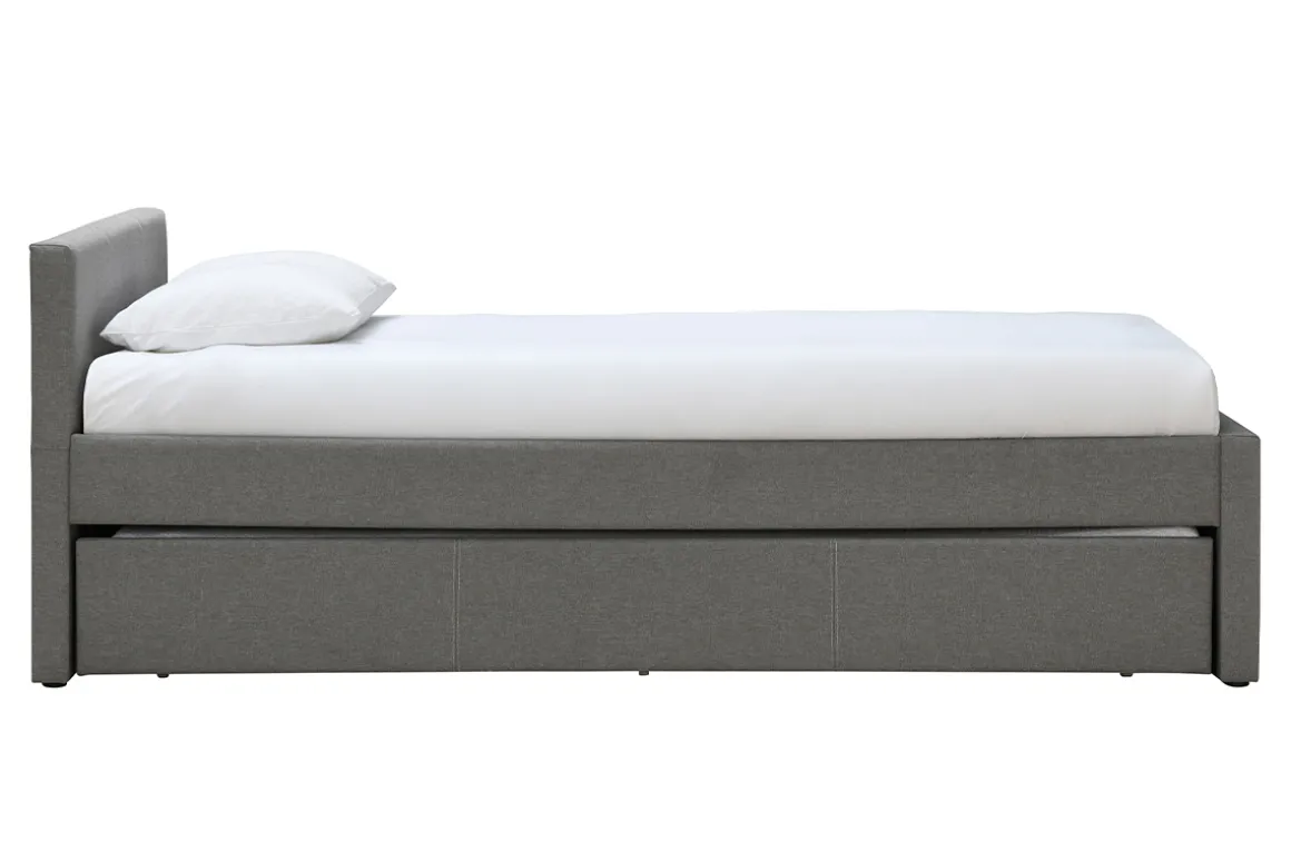 Miliboo Lit Enfant|Lit Enfant-Lit gigogne gris 90x190 cm MACCO