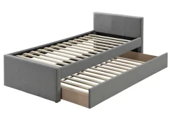 Miliboo Lit Enfant|Lit Enfant-Lit gigogne gris 90x190 cm MACCO