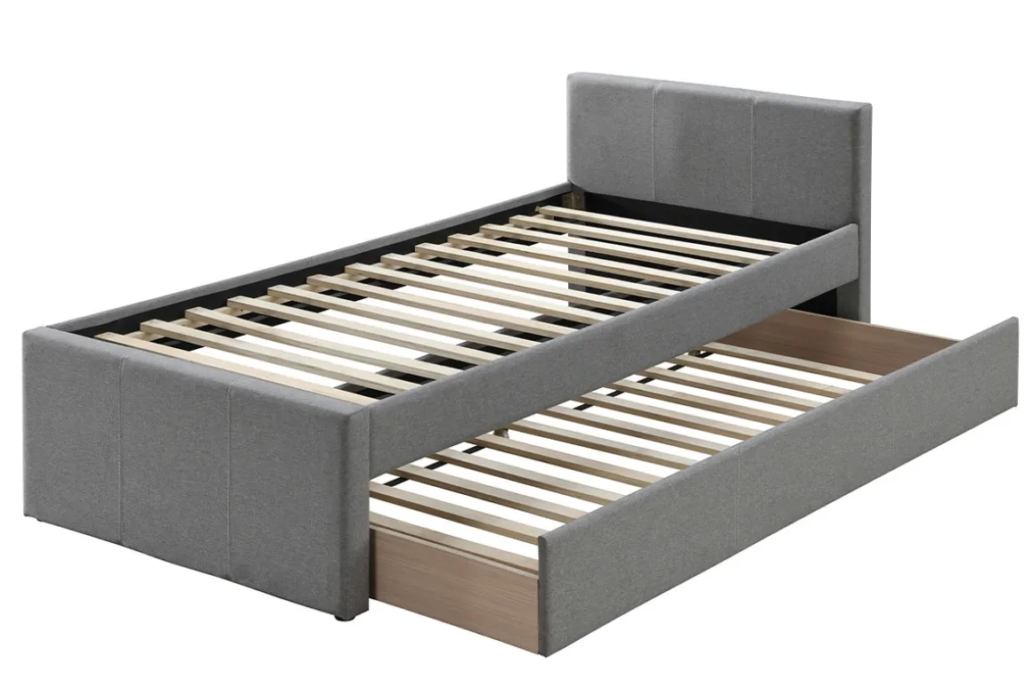 Miliboo Lit Enfant|Lit Enfant-Lit gigogne gris 90x190 cm MACCO