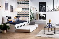 Miliboo Lit Enfant|Lit Enfant-Lit gigogne gris 90x190 cm MACCO