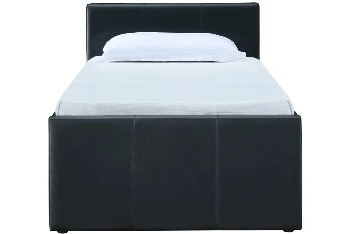 Miliboo Lit Adulte|Lit Enfant-Lit gigogne 90x190 cm noir mat MACCO
