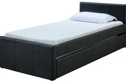 Miliboo Lit Adulte|Lit Enfant-Lit gigogne 90x190 cm noir mat MACCO