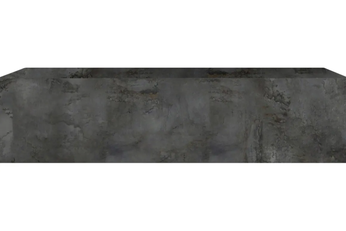 Miliboo Bibliothèque Et Étagère|Bibliothèque Et Étagère-Élément mural TV horizontal finition métal oxydé L138 cm ETERNEL