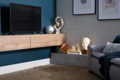 Miliboo Bibliothèque Et Étagère|Bibliothèque Et Étagère-Élément mural TV horizontal en bois clair L138 cm ETERNEL