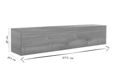 Miliboo Bibliothèque Et Étagère|Bibliothèque Et Étagère-Élément mural TV horizontal en bois clair L138 cm ETERNEL