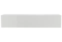 Miliboo Bibliothèque Et Étagère|Bibliothèque Et Étagère-Élément mural TV horizontal blanc laqué brillant L138 cm ETERNEL