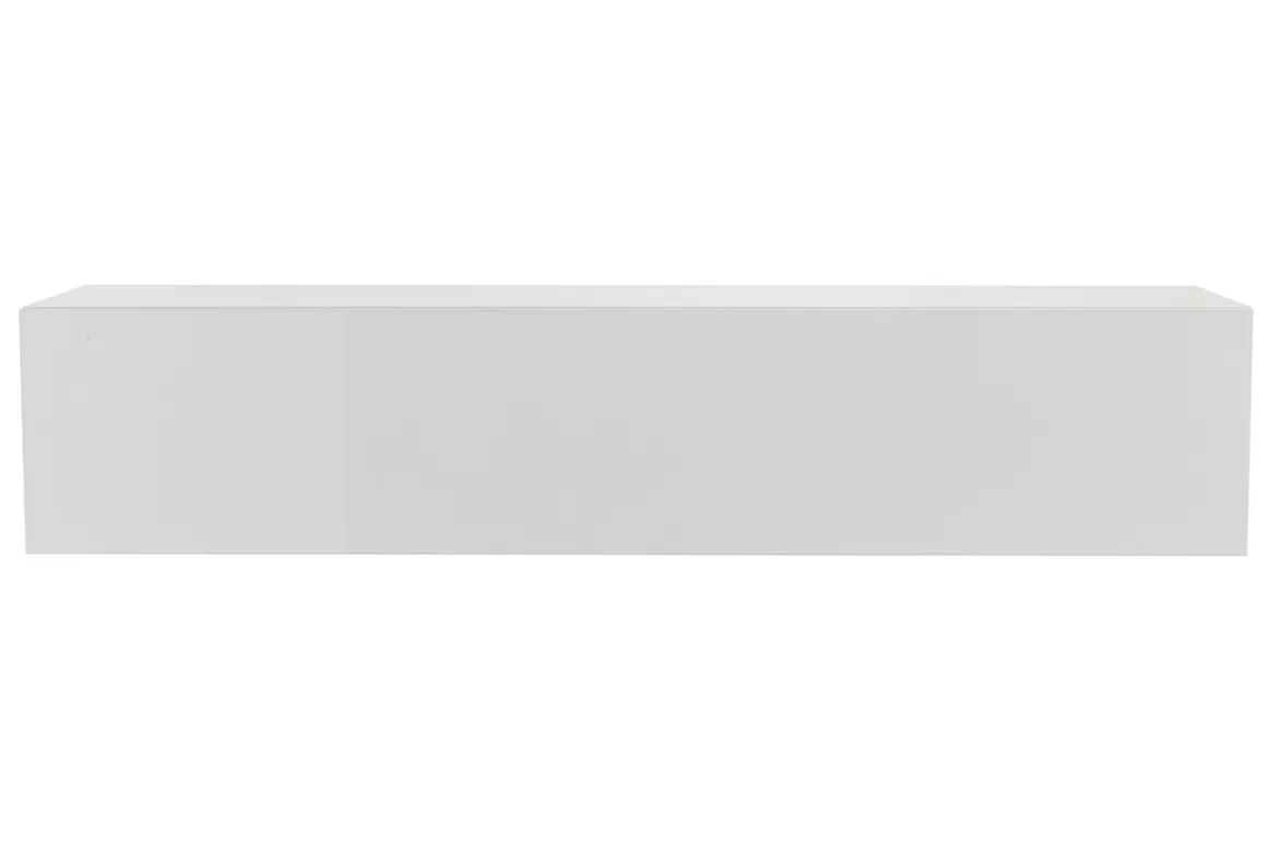 Miliboo Bibliothèque Et Étagère|Bibliothèque Et Étagère-Élément mural TV horizontal blanc laqué brillant L138 cm ETERNEL