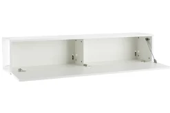 Miliboo Bibliothèque Et Étagère|Bibliothèque Et Étagère-Élément mural TV horizontal blanc laqué brillant L138 cm ETERNEL