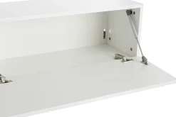 Miliboo Bibliothèque Et Étagère|Bibliothèque Et Étagère-Élément mural TV horizontal blanc laqué brillant L138 cm ETERNEL