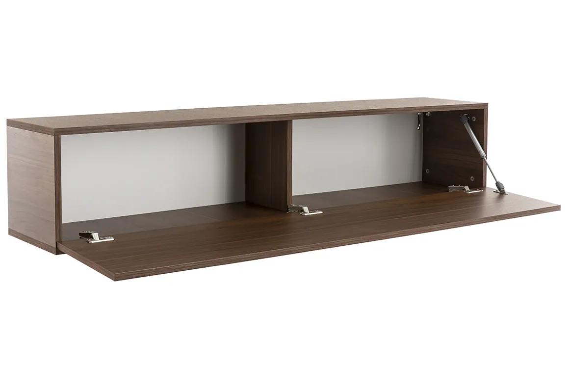 Miliboo Bibliothèque Et Étagère|Bibliothèque Et Étagère-Élément mural TV horizontal finition bois foncé noyer L138 cm ETERNEL