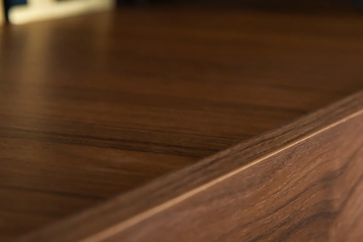 Miliboo Bibliothèque Et Étagère|Bibliothèque Et Étagère-Élément mural TV horizontal finition bois foncé noyer L138 cm ETERNEL