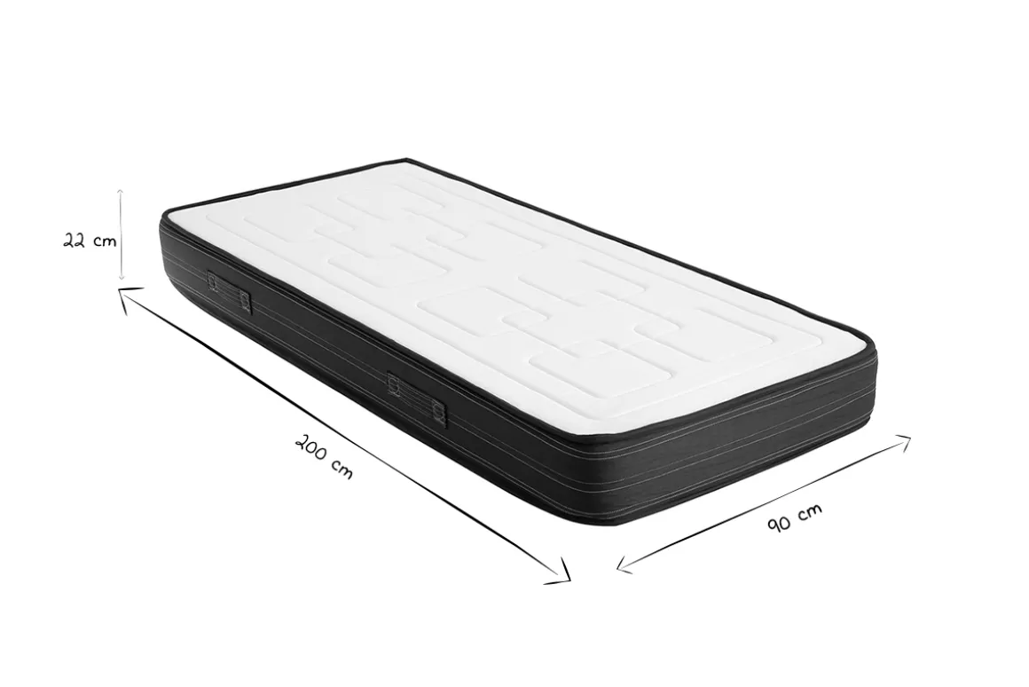 Miliboo Matelas-Matelas avec accueil mousse à mémoire de forme 90 x 200 cm OLIVER