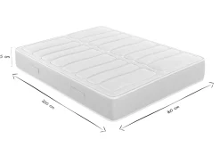 Miliboo Matelas-Matelas 160x200 cm à ressorts ensachés avec accueil mousse à mémoire de forme 25 cm BEN