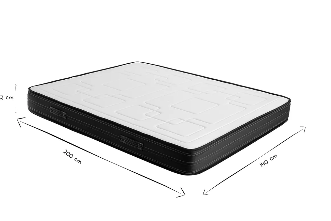 Miliboo Matelas-Matelas 140x200 cm avec accueil mousse à mémoire de forme 22 cm OLIVER