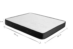 Miliboo Matelas-Matelas 180x200 cm avec accueil mousse à mémoire de forme 22 cm OLIVER