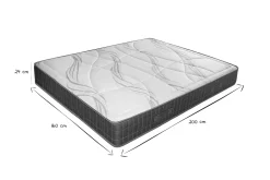 Miliboo Matelas-Matelas 160x200 cm avec accueil mousse à mémoire de forme 24 cm JIMY