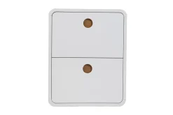 Miliboo Meuble D'entrée|Meuble À Chaussures-Meuble à chaussures design finition blanc brillant 2 tiroirs L66 cm KOPEN