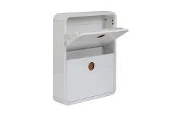 Miliboo Meuble D'entrée|Meuble À Chaussures-Meuble à chaussures design finition blanc brillant 2 tiroirs L66 cm KOPEN