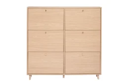 Miliboo Meuble À Chaussures-Meuble à chaussures finition bois clair chêne L126 cm SILVESTRE