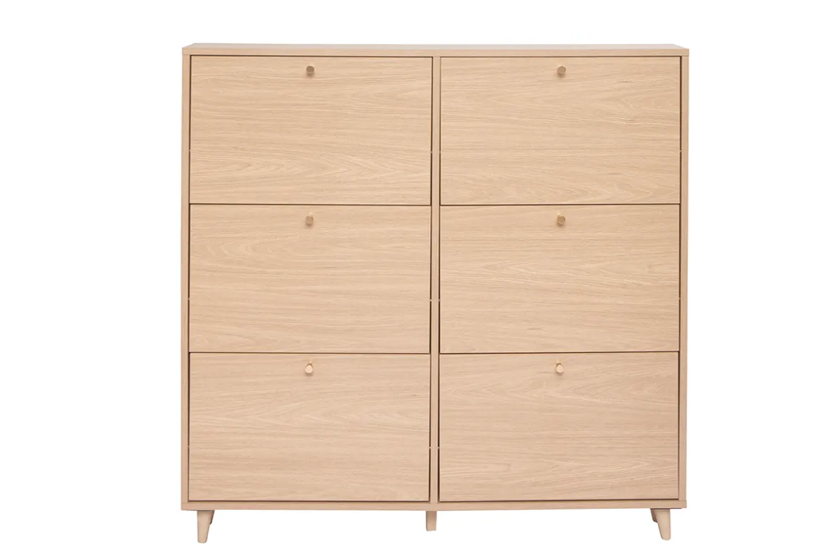 Miliboo Meuble À Chaussures-Meuble à chaussures finition bois clair chêne L126 cm SILVESTRE