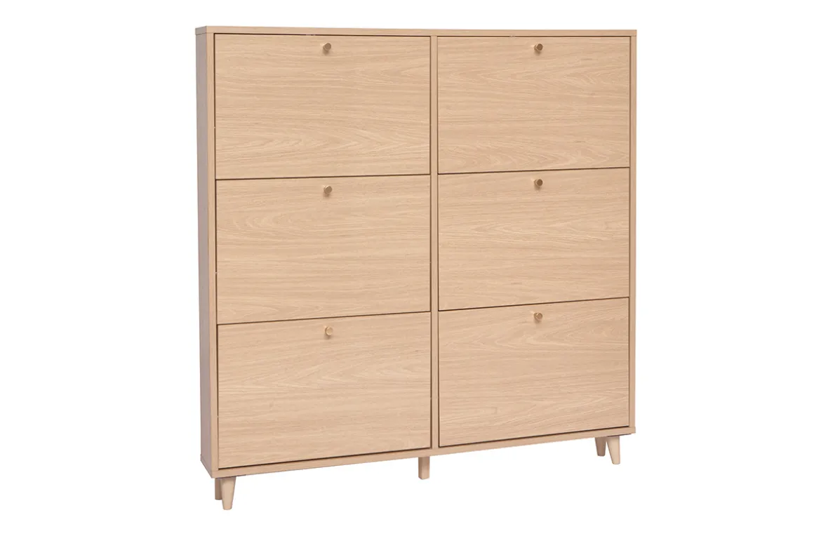Miliboo Meuble À Chaussures-Meuble à chaussures finition bois clair chêne L126 cm SILVESTRE