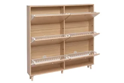 Miliboo Meuble À Chaussures-Meuble à chaussures finition bois clair chêne L126 cm SILVESTRE