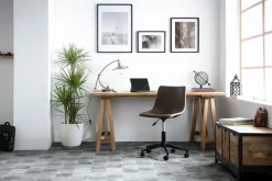 Miliboo Commode|Commode-Meuble de rangement industriel en bois manguier massif et métal noir 3 tiroirs L100 cm ATELIER