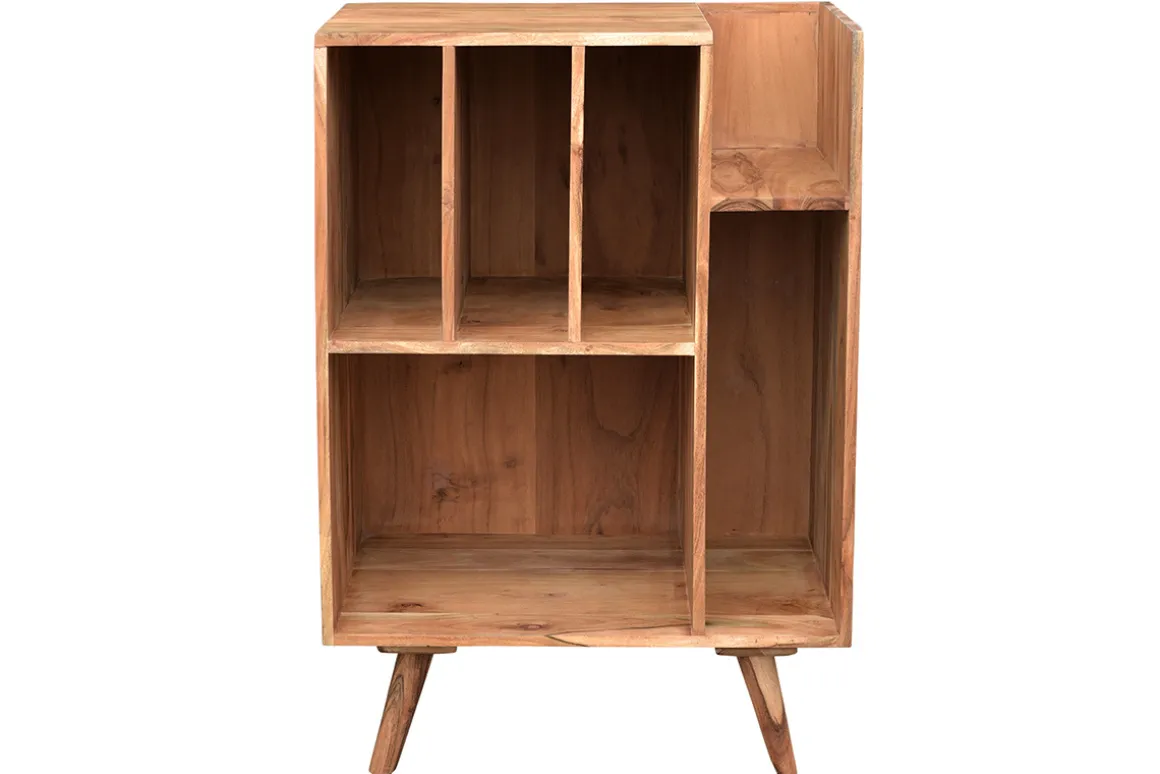 Miliboo Bibliothèque Et Étagère|Bibliothèque Et Étagère-Meuble de rangement vinyles en bois massif L65 cm VIRGILE